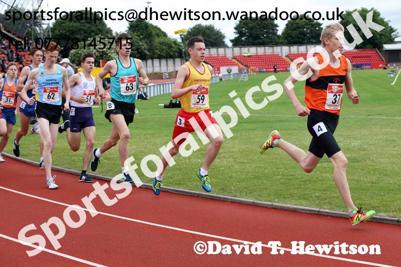 Inter boys 1500 metres, English Schools Track and Field. Photo: David T. Hewitson/Sports for All Pics